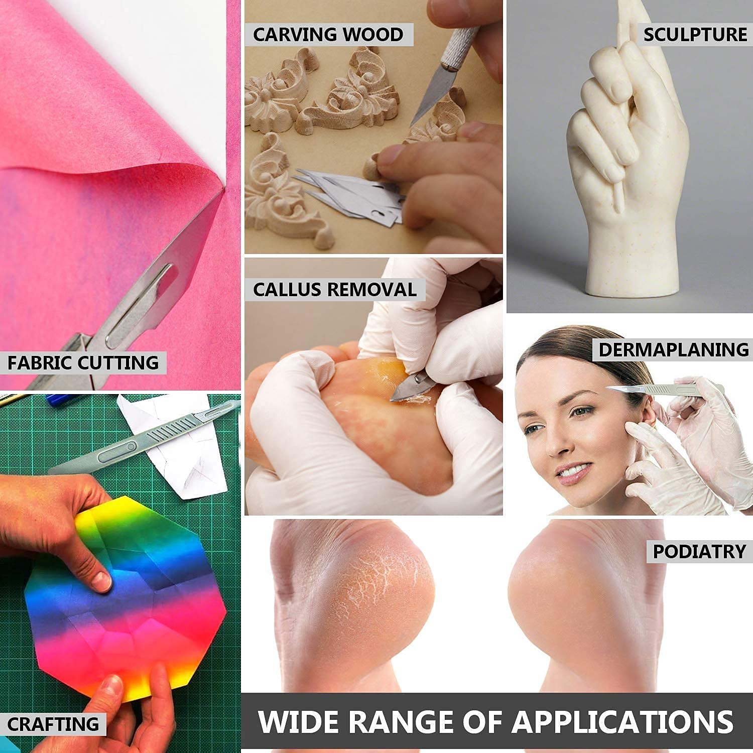 100 Disposable Surgical Blades Size 11 and 15 Pack Surgical Blades 11 and Scalpel Handle - Image 3