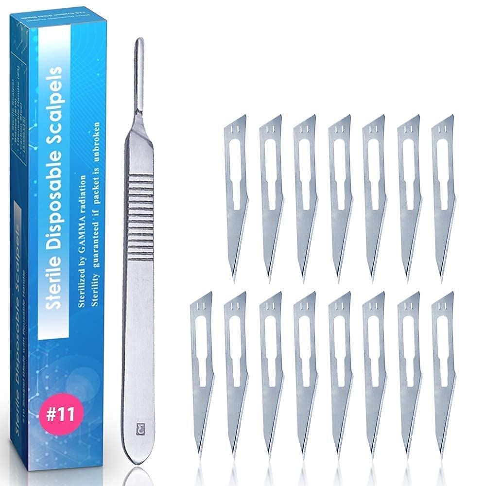 100 Disposable Surgical Blades Size 11 and 15 Pack Surgical Blades 11 and Scalpel Handle - Image 5