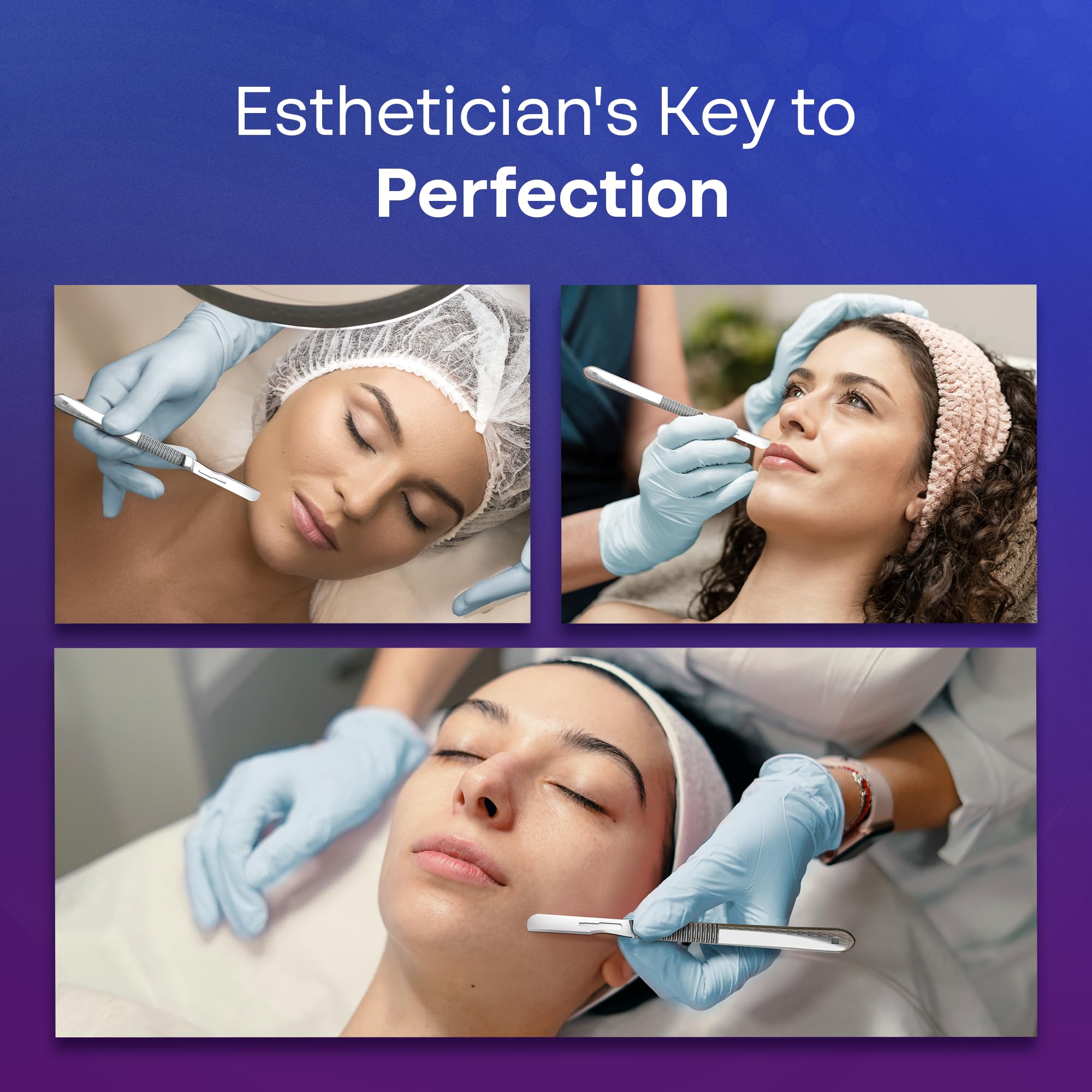 Dermaplaning Oil and 14R Dermaplane Blades, Size 14 Scalpel Blades, High Carbon Steel Dermablade Dermaplane Blades 14 Individually Wrapped Disposable 14 Blade - Image 9