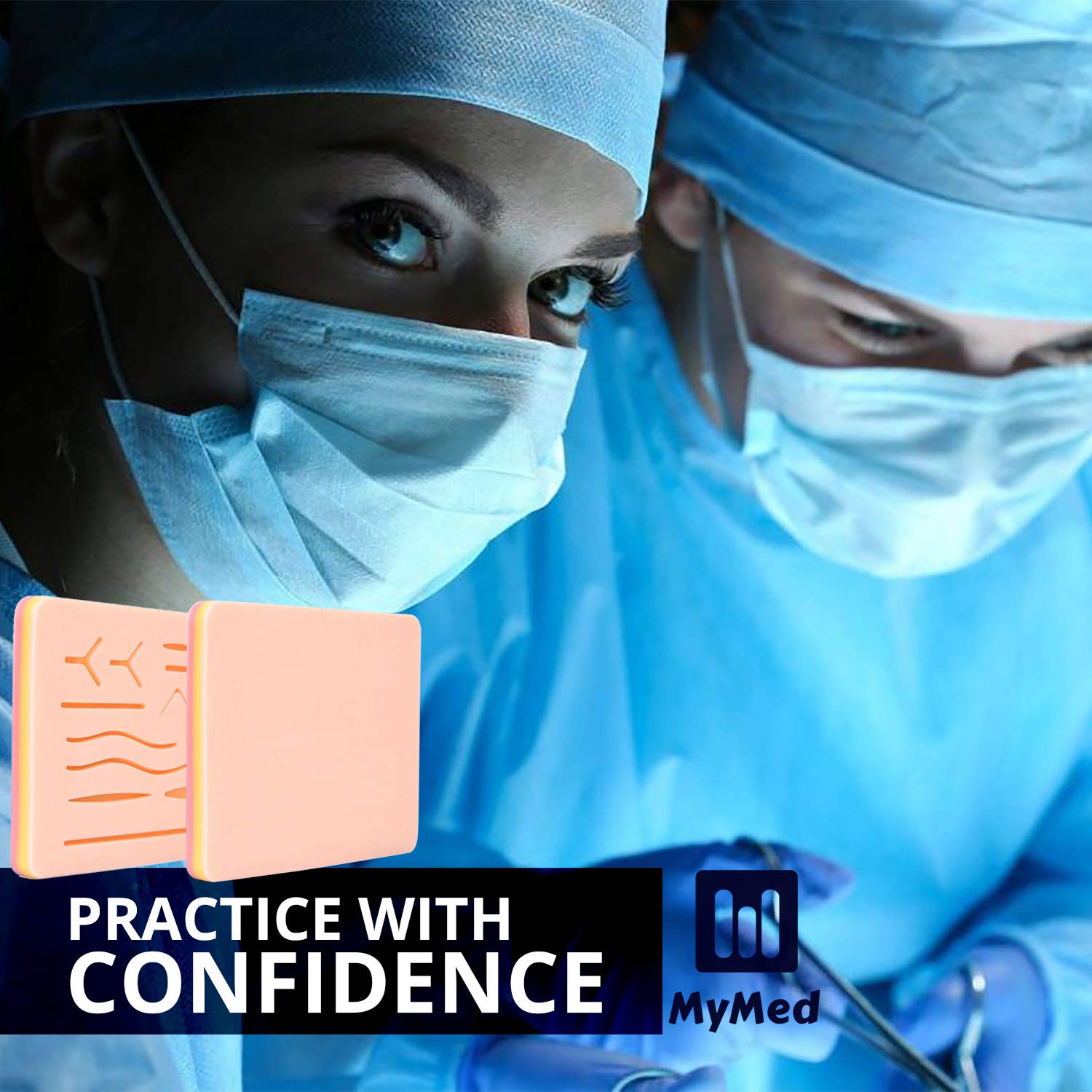 Complete Suture Practice Kit for Medical Students, Improved Stitches Kit Medical Including 2 x Large Suture Pads 1 x Plain, 1 x Pre-Cut, 5 Suture Tools, Surgical Practice Kit (Education Use Only) - Image 8