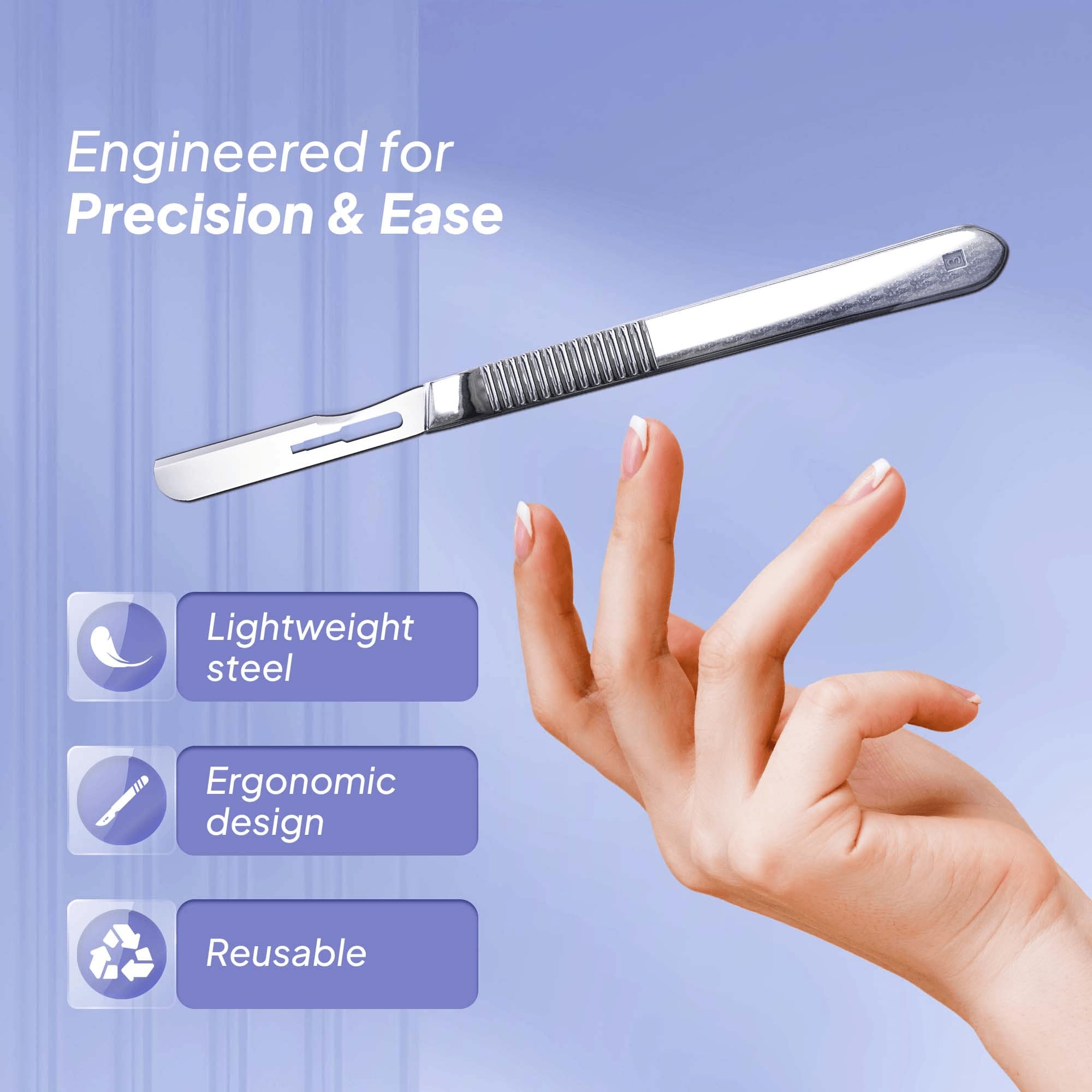 14R Dermaplane Razor for Women Face Pack of 30 Dermaplane Blades + Dermaplane Blade Remover Box + Dermaplane Oil for Smooth Skin - Image 3