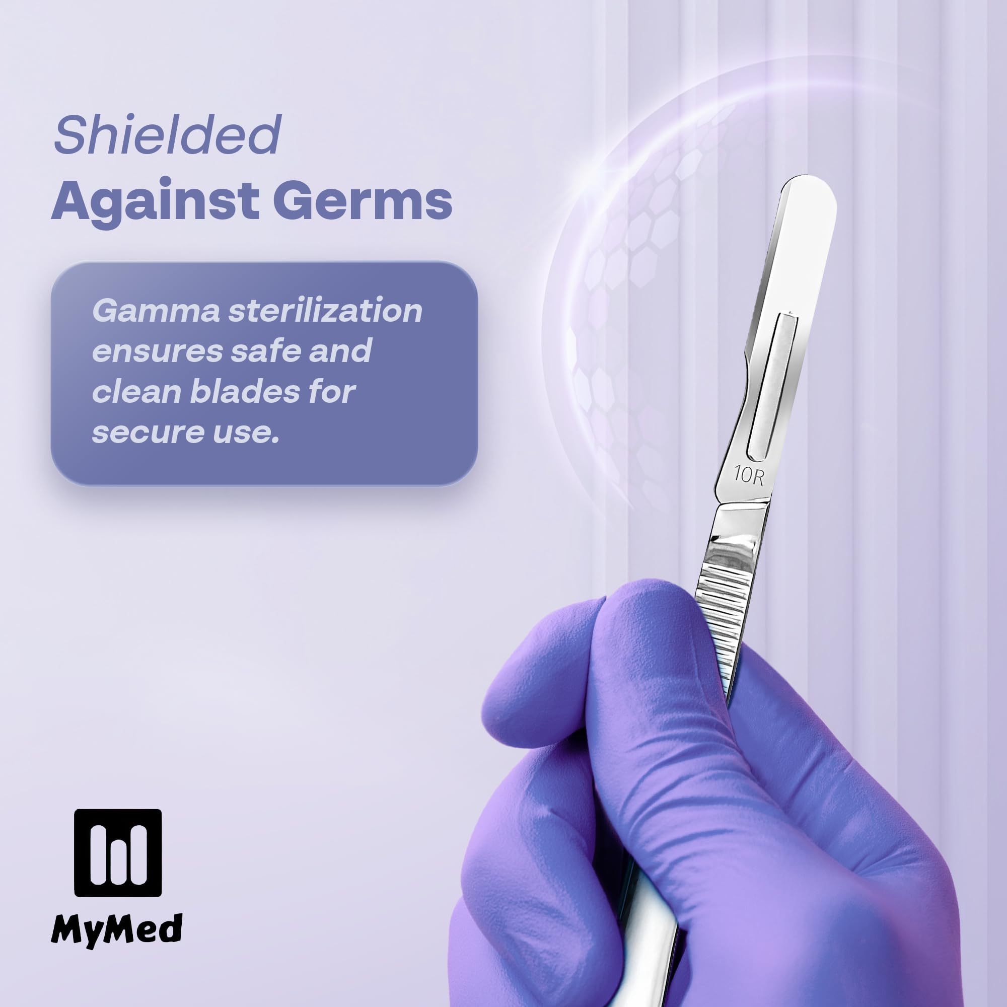 1,000pcs Stainless Steel 10r Blades Dermaplaning kit 10r Blades + Pack of 4 Scalpel Handles #3 + - Image 3