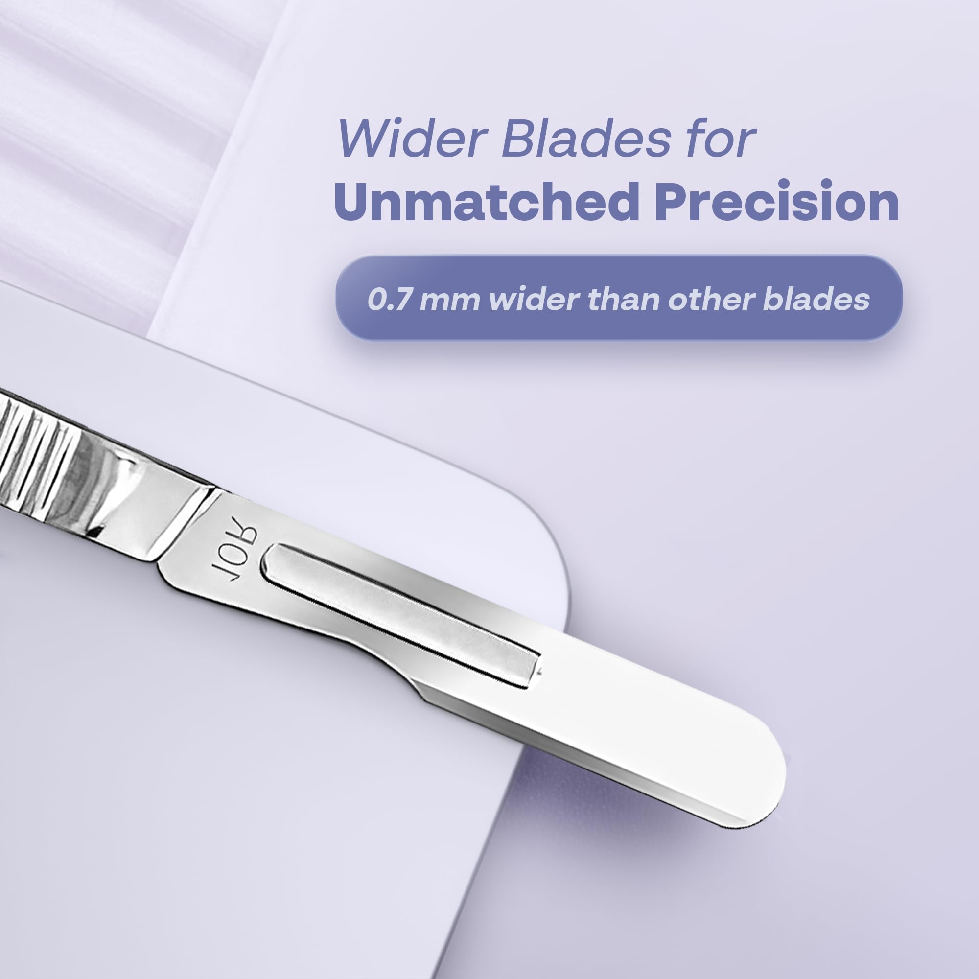 1,000pcs Stainless Steel 10r Blades Dermaplaning kit 10r Blades + Pack of 4 Scalpel Handles #3 + - Image 4