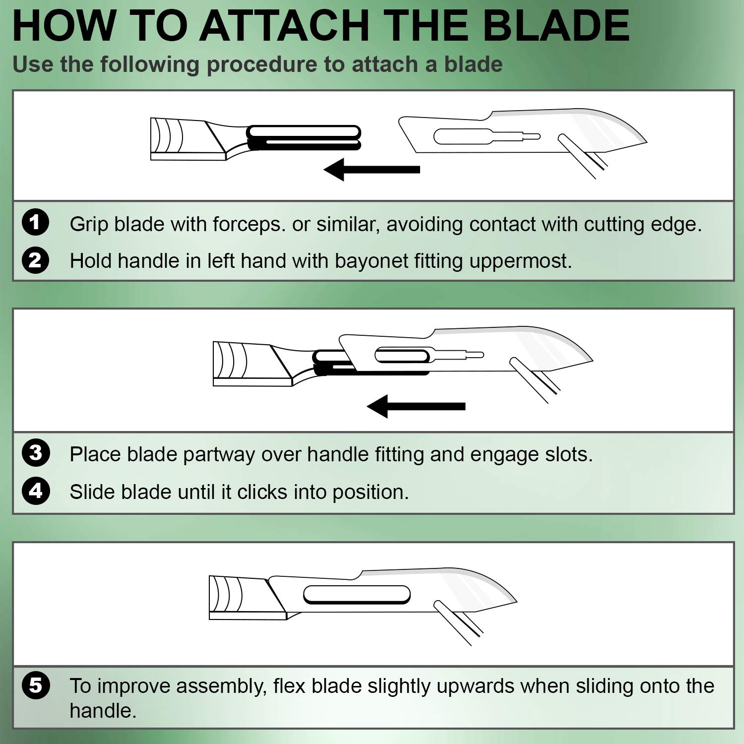 Pack of 15 Surgical Blades 10 and Stainless Steel Scalpel Handle, Size 10 Scalpel Blades with Scalpel Handle, High Carbon Steel Dermablade Scalpels Surgical 10 Blades, Dermaplaning Tool for Face - Image 4