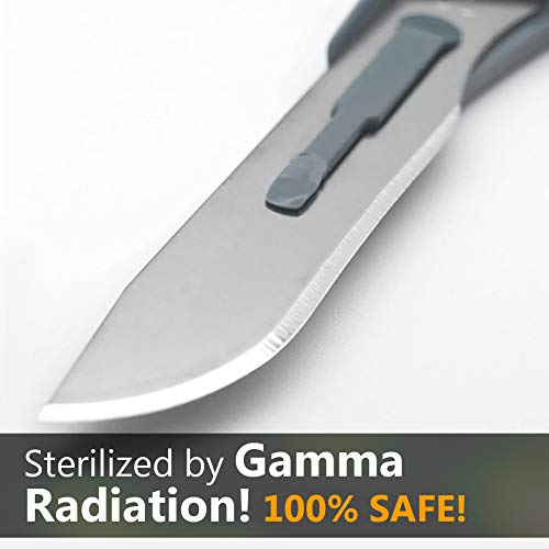 Pack of 15 Surgical Blades 10 and Stainless Steel Scalpel Handle, Size 10 Scalpel Blades with Scalpel Handle, High Carbon Steel Dermablade Scalpels Surgical 10 Blades, Dermaplaning Tool for Face - Image 7