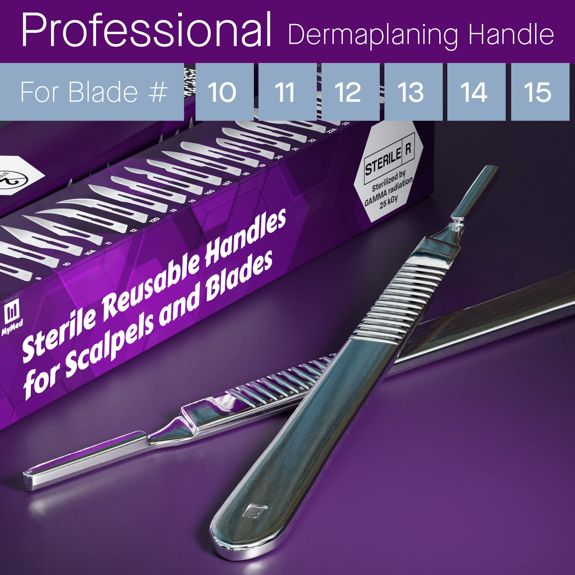 Pack of 2 Stainless Steel Scalpel Handle # 3, Premium Quality, Dermaplane Handles, Scalpel Knife Handle, Fits Variety of Scalpel Blades - Image 4