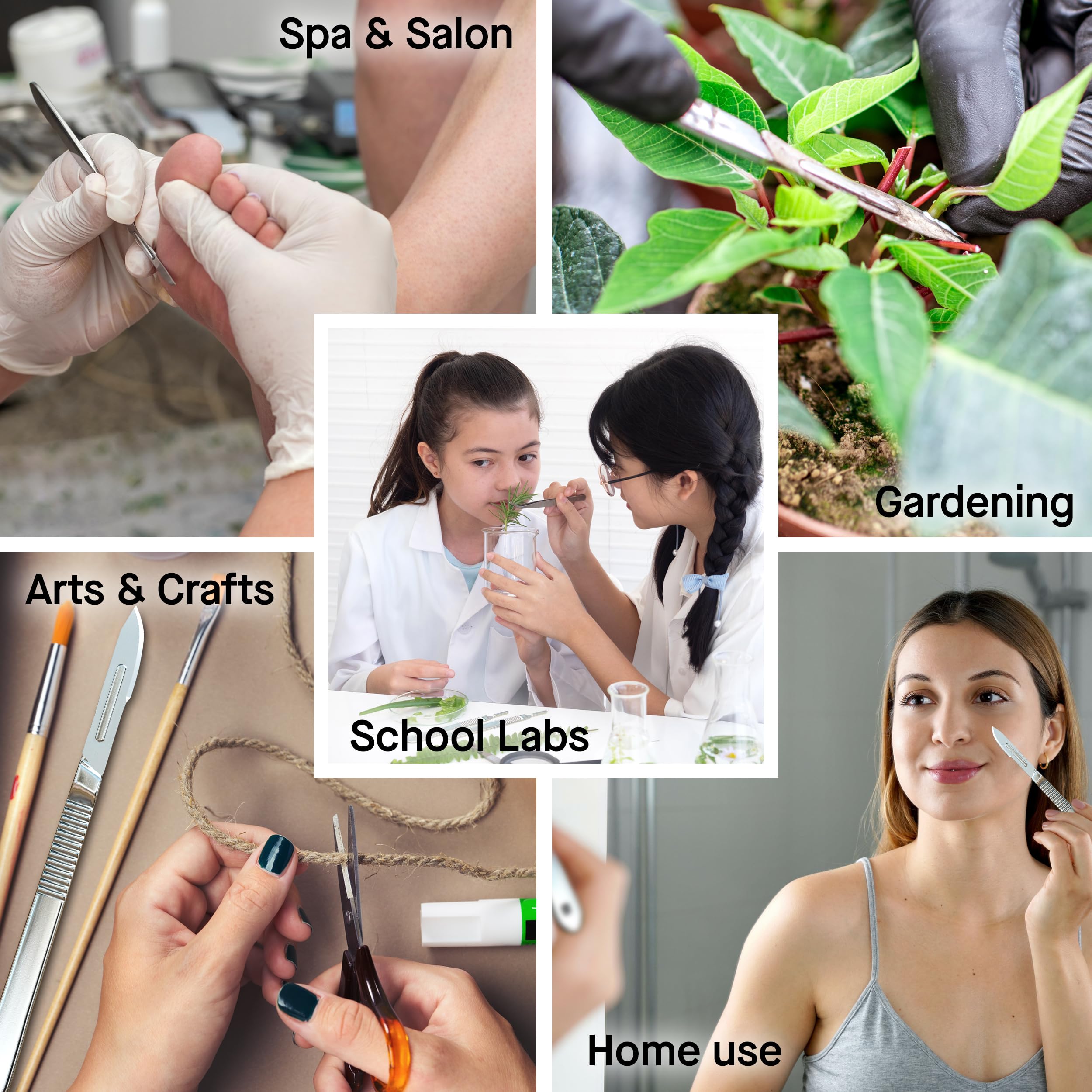 1,000pcs Stainless Steel 10r Blades Dermaplaning kit 10r Blades + Pack of 4 Scalpel Handles #3 + - Image 9